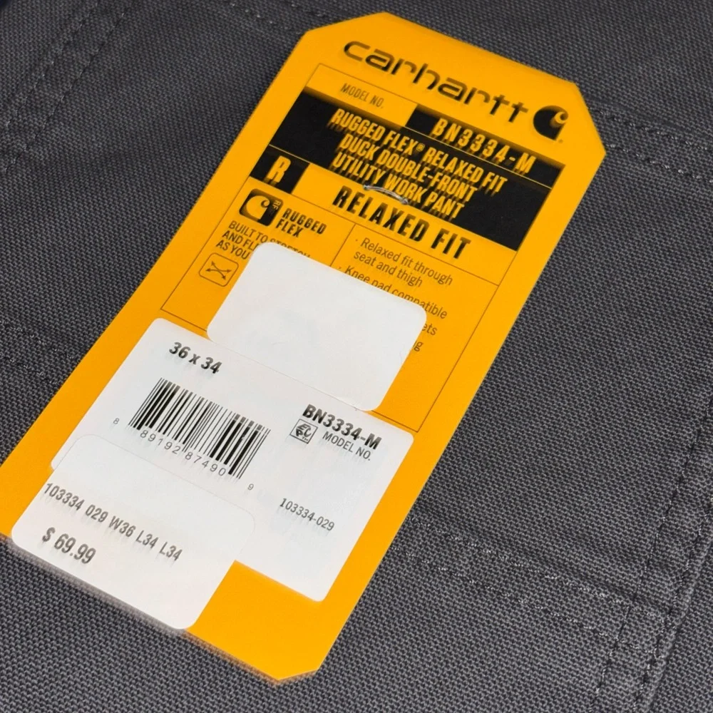 Carhartt Gray Cargo Pants Sturdy Cotton Blend - Picture 2 of 8